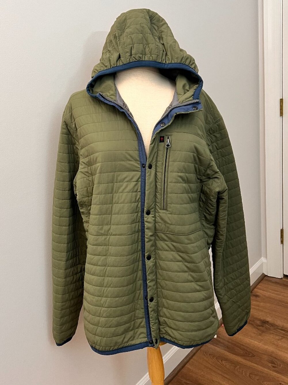 Relwen Windzip Hooded Jacket Utility Green Sz L - Picture 4 of 10